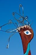 modern sculpture of an abstract bird