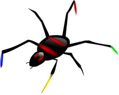 multicolored insect drawing