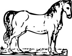 Horse Decorative furniture drawing