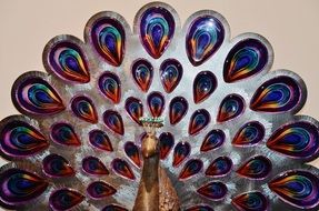 decorative glass peacock