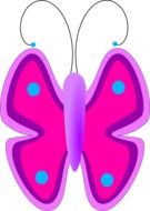 Beautiful purple and blue butterfly clipart