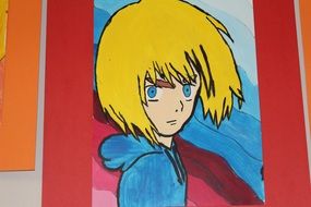 picture anime style with boy as an illustration