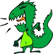 funny green dinosaurs