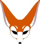 Clipart of Fox with big ears