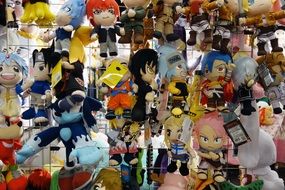 Cute and colorful plush figures