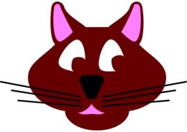 drawing of a black cartoon cat