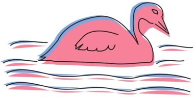 Water Pink Bird drawing