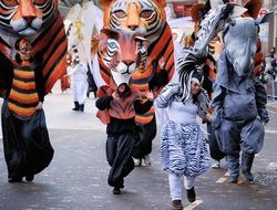 people in animal costumes at the carnival