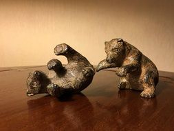 Plastic Bronze Bear