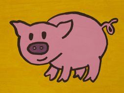 Pig Cartoon Drawing