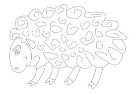 sheep as a graphic sketch