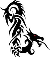 black dragon for tattoo