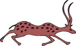 Spotted Deer, ancient style illustration