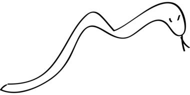 clipart of snake silhouette