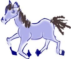 Horse Running drawing