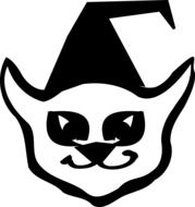 painted witch cat