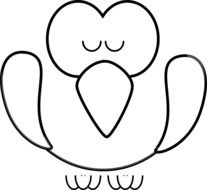 drawing hawk on a white background