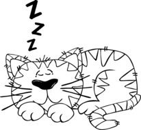 Cat Sleeping cute sketch