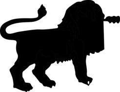 clipart of the lion silhouette