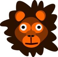 cartoon Lion Face