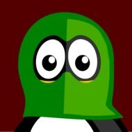 green Vector Penguin drawing