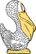 White pelican bird clipart