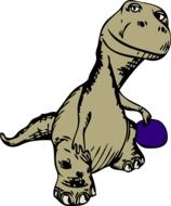 drawing of an extinct dinosaur