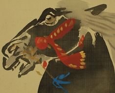 japanese painting horse head