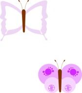 drawing of a pink butterflies