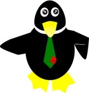 Penguin Clever Tie drawing