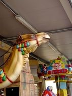 artificial camel in amusement park