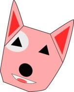 Dog pink Head drawing