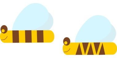 Bees Insects as a drawing