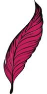 painted crimson feather
