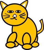 painted yellow kitty