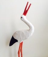 white Stork, garden sculpture