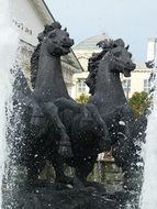 Horses sculpture Fountain, Moscow Russia