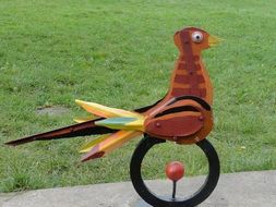 Artificial Wheel with Bird figure scene