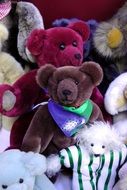 colorful teddy bears toys