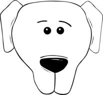 Clipart, picture of dog's head