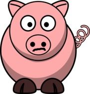 graphic image of a funny pink pig