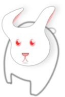 Face White Bunny drawing