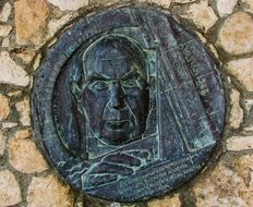 image of giorgos seferis on the pavement in cyprus