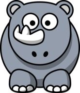 Rhinoceros Baby Face drawing
