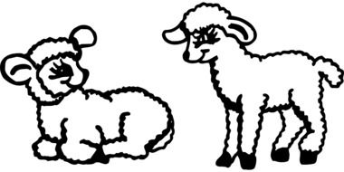 painted two little sheep