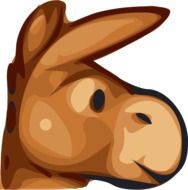 Brown mule clipart
