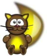 graphic image of a funny cartoon kitten
