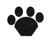 Black print of the paw clipart