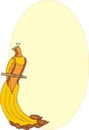 Picture of yellow peacock