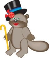 graphic image of an elegant beaver